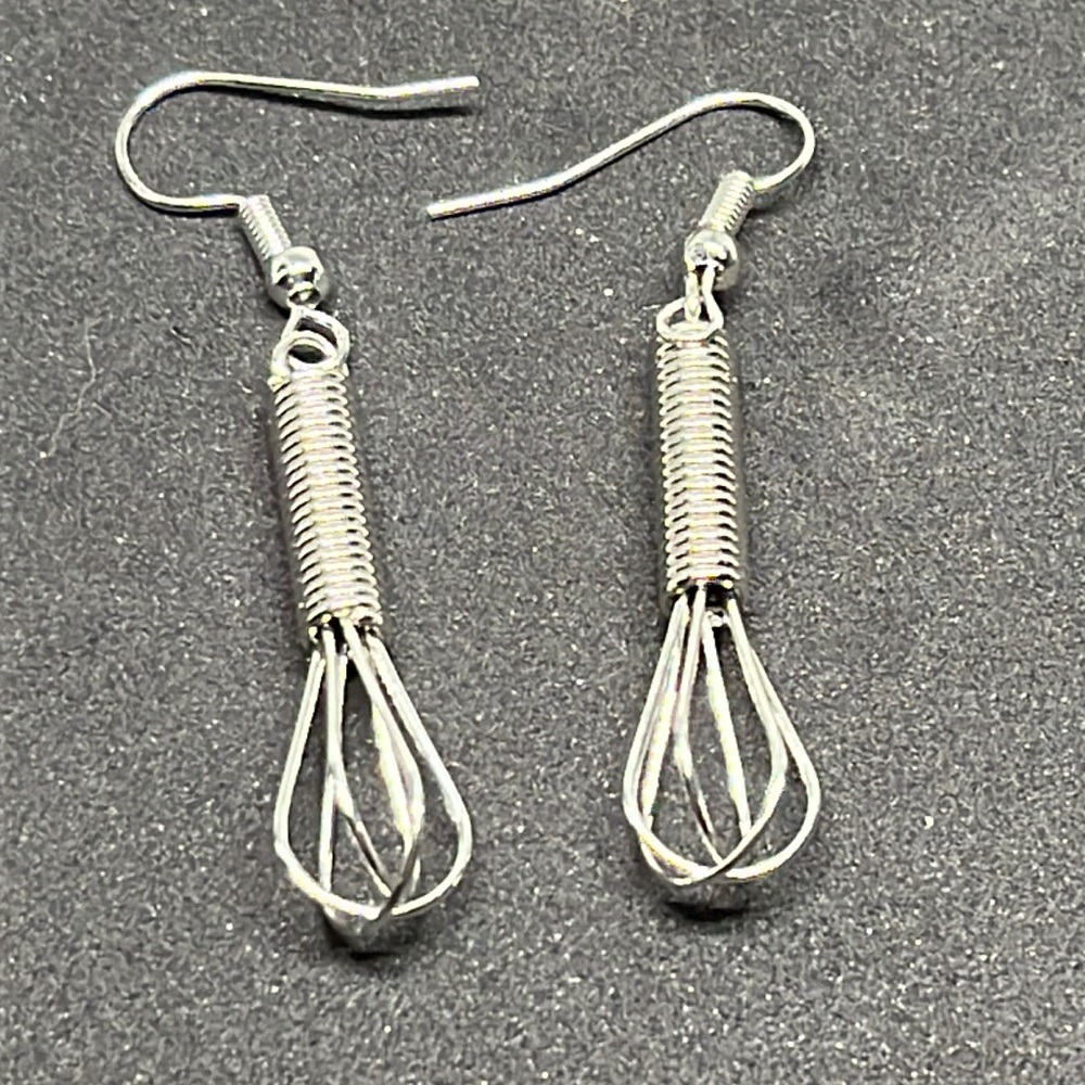 Earrings egg beater gift for cook
